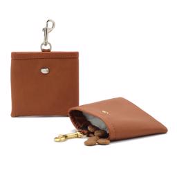 Läder Treat Bag Deluxe I Snygg Design Utan Dekoration Cognac