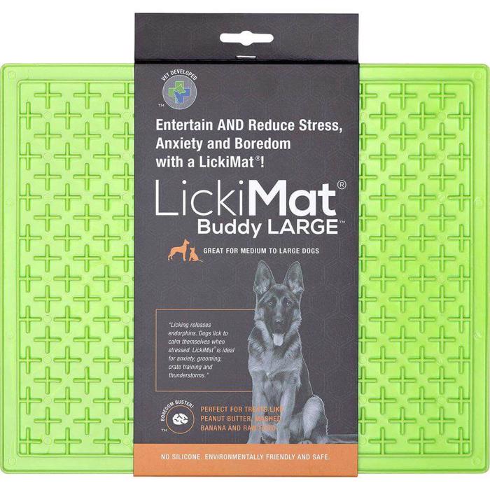 LickiMat BUDDY Aktivitetsmatta i silikon i färgen GRÖN