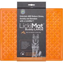LickiMat BUDDY Aktivitetsmatta i silikon i färgen ORANGE