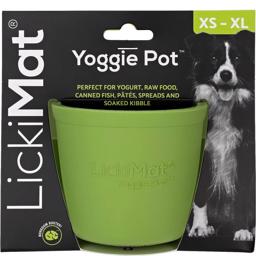 Lickimat Yoggie Pot Slow Feeder för aktivering, nöje och grön mat