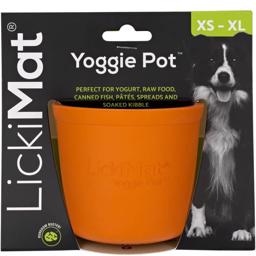 Lickimat Yoggie Pot Slow Feeder För Aktivering, Roligt & Utfodring Orange