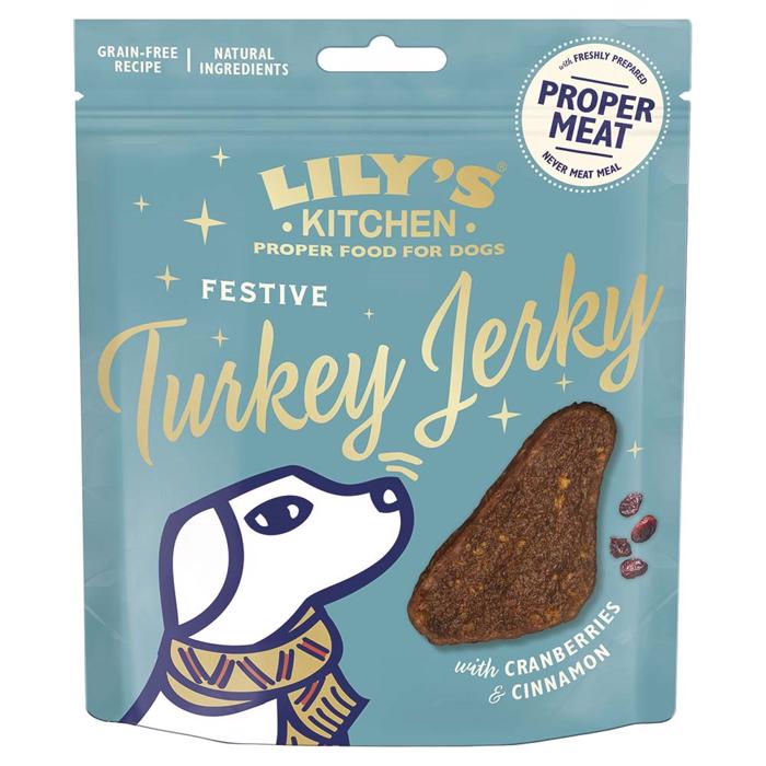 Lily\'s Kitchen Treat Turkey Jerky festlig fest för din hund