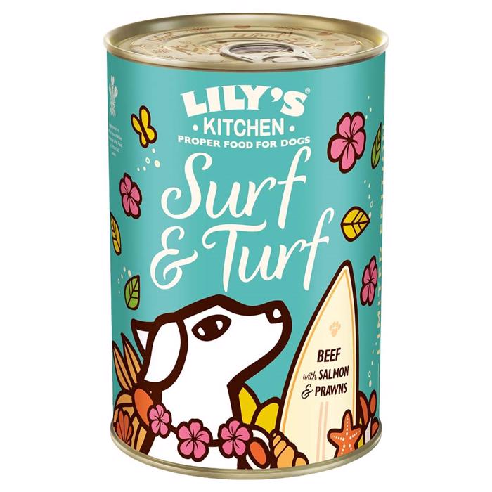 Lily\'s Kitchen Våtfoder för vuxna hundar Surf & Turf 400g