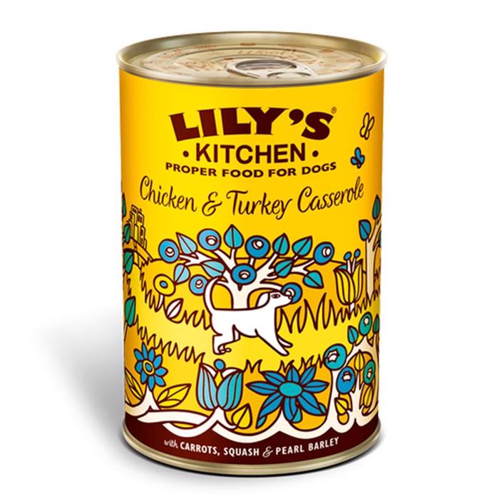 Lily\'s Kitchen Våtfoder För Vuxna Hundar Chicken & Turkey Casserole 400g