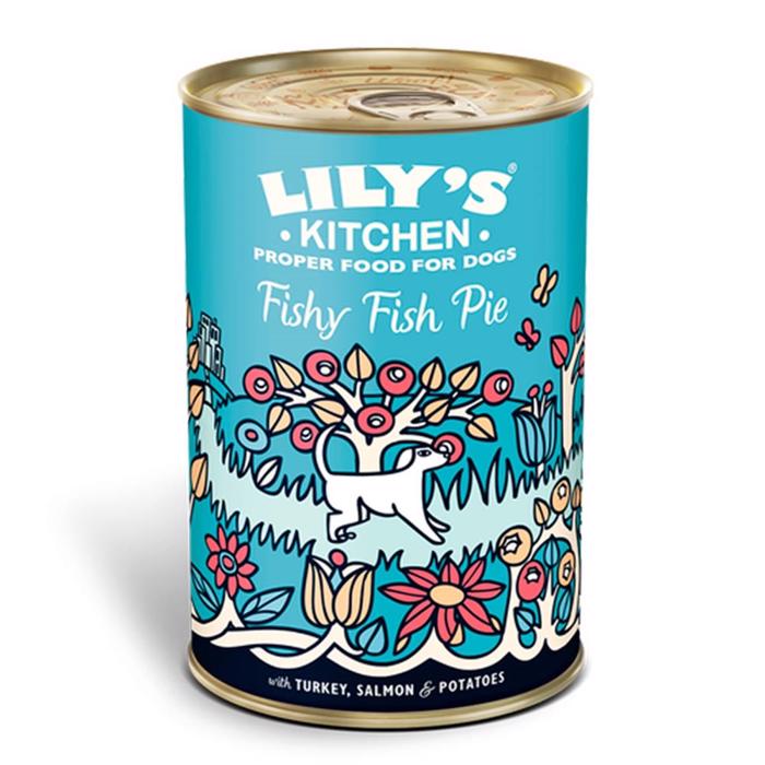 Lily\'s Kitchen våtfoder för vuxna hundar Fishy Fish Paj 400g