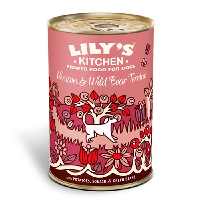 Lily\'s Kitchen Våtmat för vuxna hundar vilt och vildsvin 400g