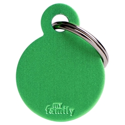 My Family Dog Sign Basic Circle i grönt