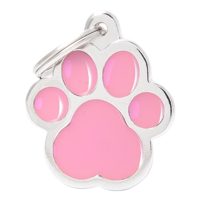 My Family Dog Sign Classic Paw i rosa