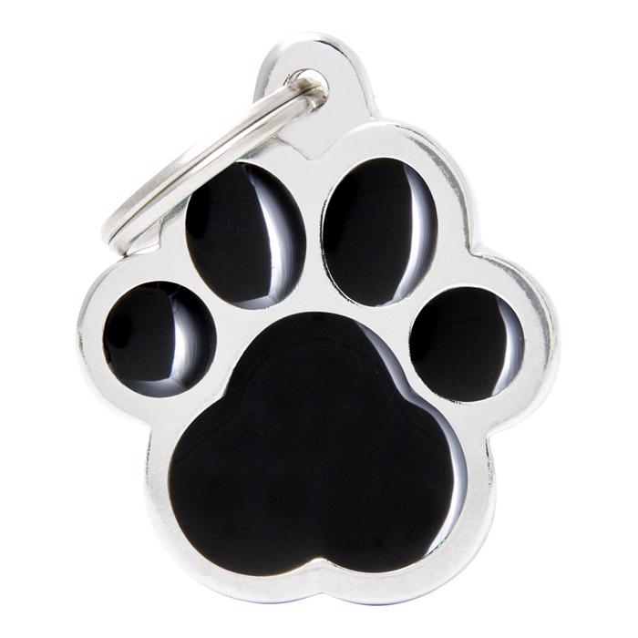 My Family Dog Sign Classic Paw i svart