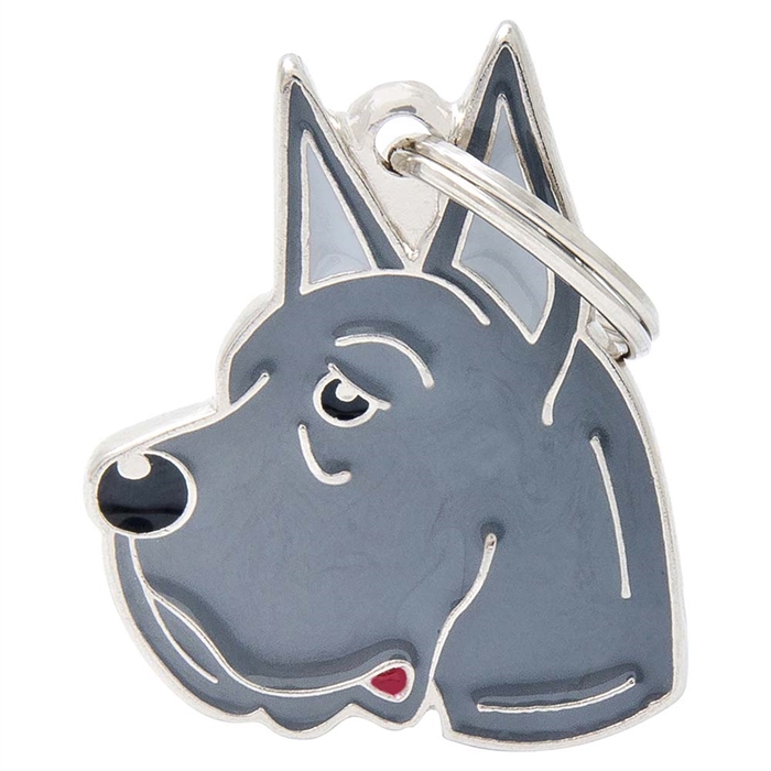 My Family Dog Tag med Great Dane Blue V1