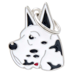My Family Dog Tag med Great Dane White