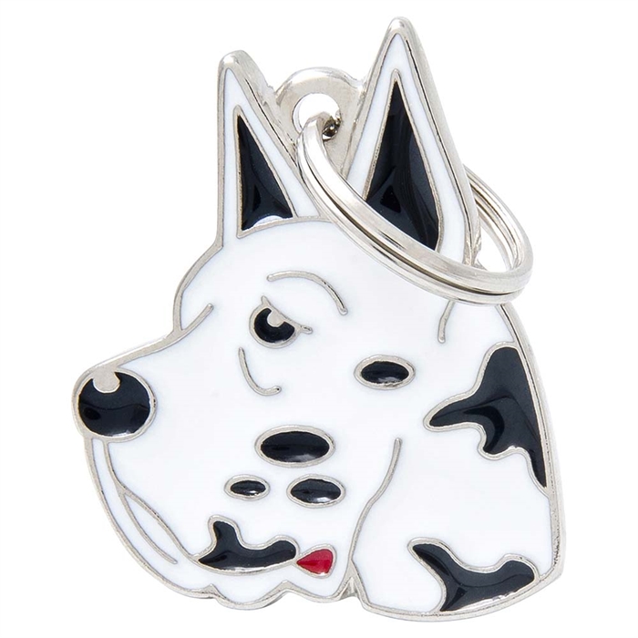 My Family Dog Tag med Great Dane White