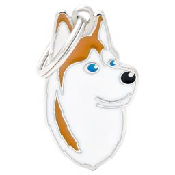 My Family Dog Tag Med Siberian Husky BRUN