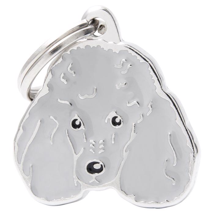 My Family Dog Tag Med Poodle GRÅ