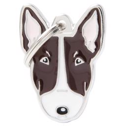 My Family Dog Tag Med Bull Terrier BROWN