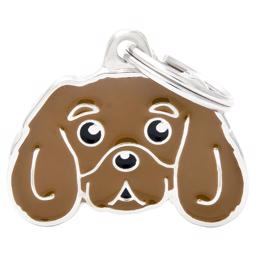 My Family Dog Tag Med Cavalier King Charles Spaniel BRUN