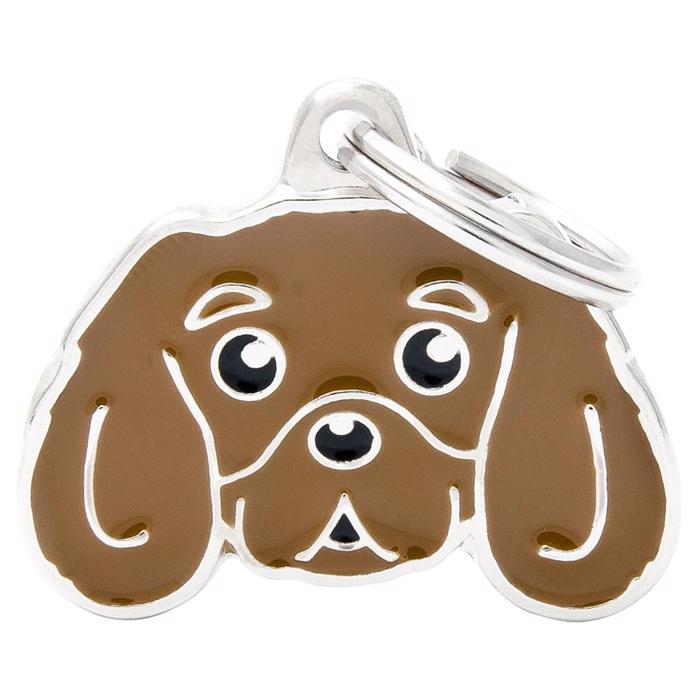 My Family Dog Tag Med Cavalier King Charles Spaniel BRUN