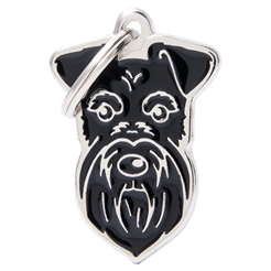 My Family Dog Tag med Schnauzer Black