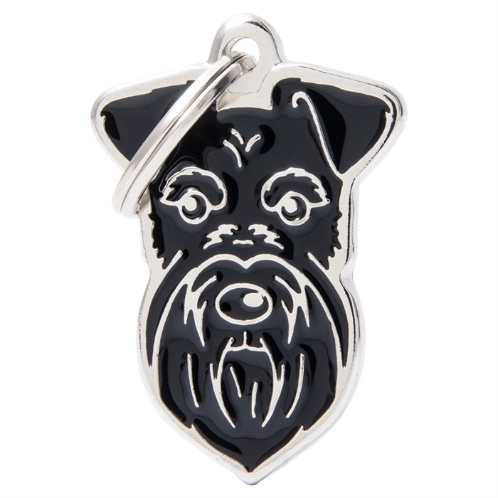 My Family Dog Tag med Schnauzer Black