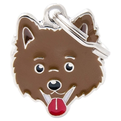 My Family Dog Tag med Italian Spitz Red V1