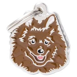 My Family Dog Tag med Italian Spitz Red V2