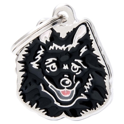 My Family Dog Tag med Italian Spitz Black V2