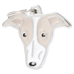 My Family Hundbricka med Greyhound Creme & Vit