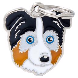 My Family Dog Tag med Blue Eyed Australian Shepherd