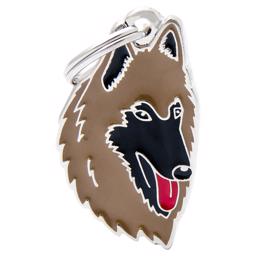 My Family Dog Tag med belgisk herdehund