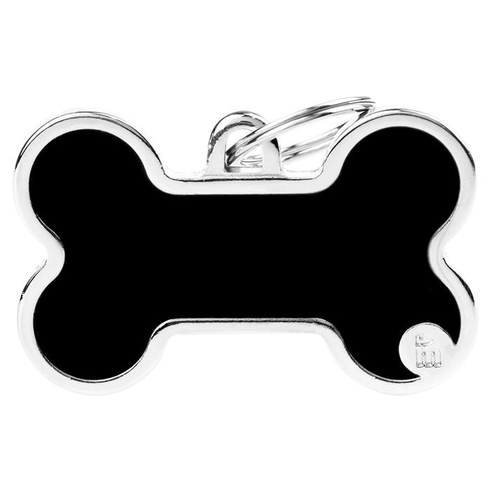 My Family Hundbricka Basic Handmade Ben i Svart