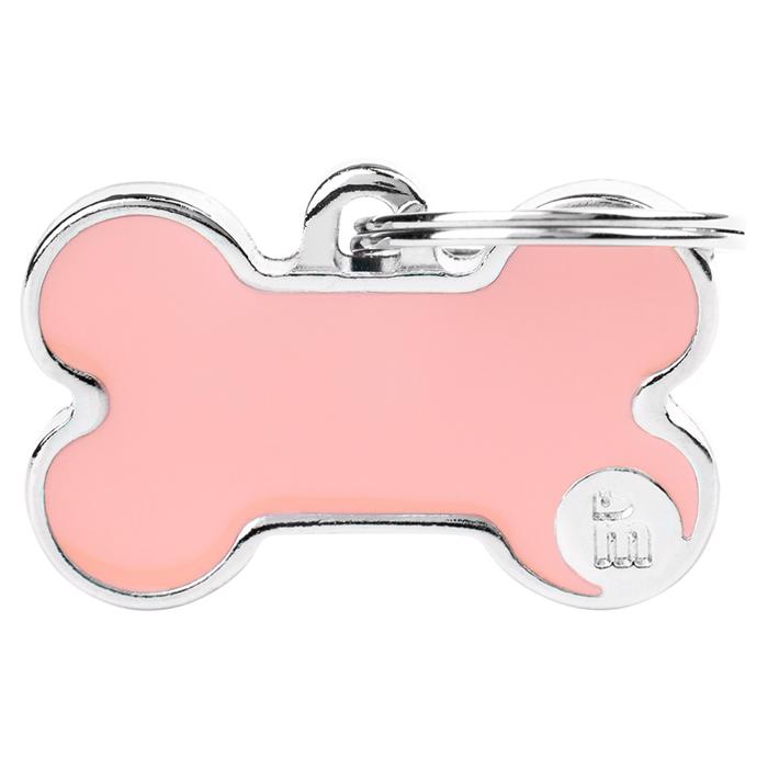 My Family Hundbricka Basic Handmade Köttben i Rosa