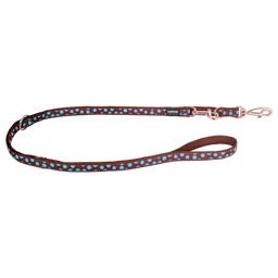 Red Dingo Classic Hundkoppel Brun med blå prickar