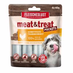 Meat & trEAT Pocket Poultry 4 st Läckra Mobila Snackkorvar med Fjäderfä