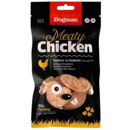 Dogman Meaty Chicken Delicious Snack Hearts With Chicken & Rice 80 gram