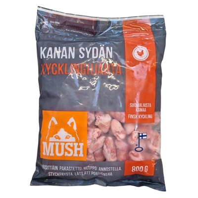 MUSH Basic Frysta Hela Kycklinghjärtan 800g