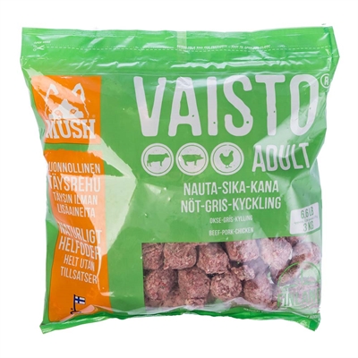 MUSH Barf Fryst Råfoder Vaisto Grön 3 Kg