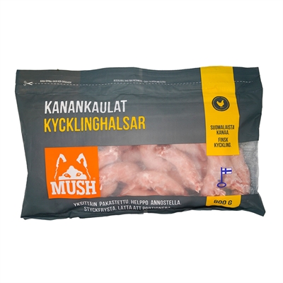 MUSH Basic Frysta Hela Kycklinghalsar 800g