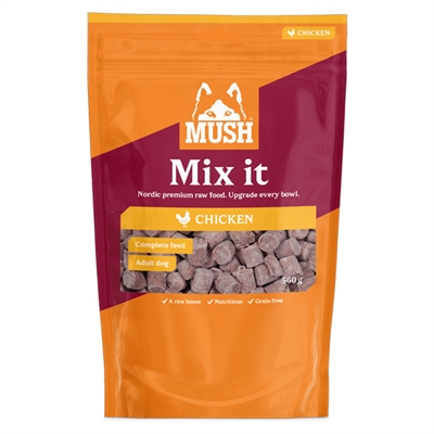 MUSH Mix It Barf Fryst Råfoder Kyckling 560g