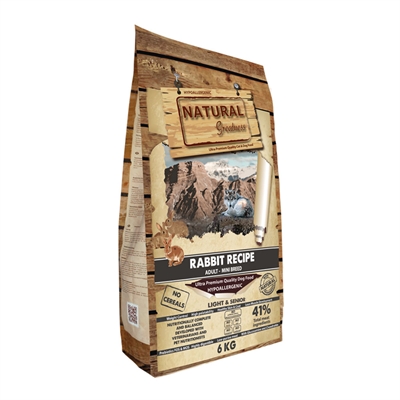 Natural Greatness Ultra Premium Spannmålsfritt KANIN Light & Senior Mini Breed 6kg