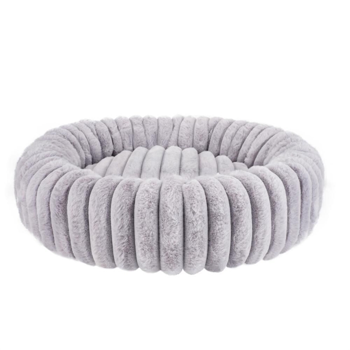 Nordic Paws Ripple Comfort Rund Hundsäng Ljusgrå