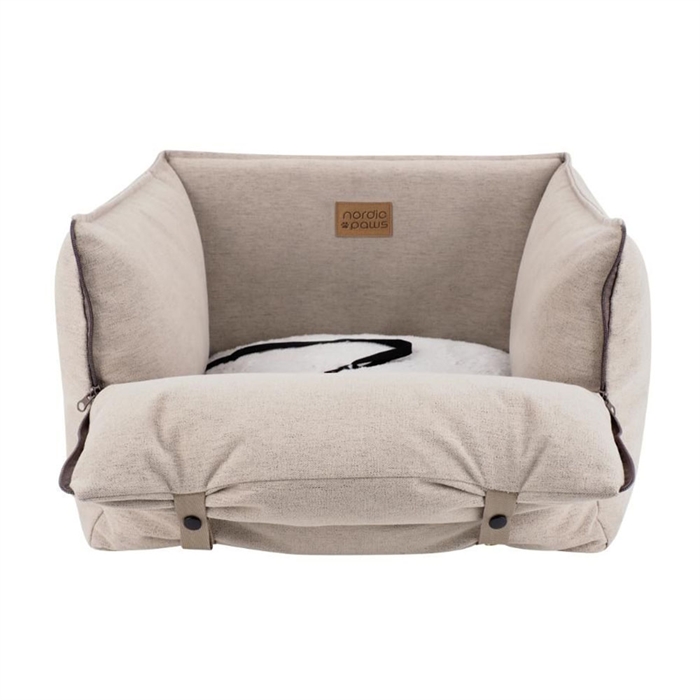 Nordic Paws Harper Bilbarnstol för Hund SAND