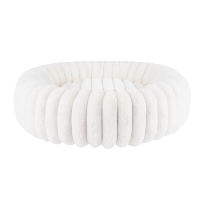 Nordic Paws Ripple Comfort Rund Hundbädd Vit
