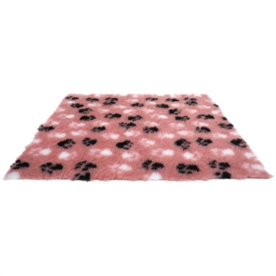 Nordic Paws Vet Bed Underlag Rosa med Svarta & Vita Tassar 75 x 100 cm