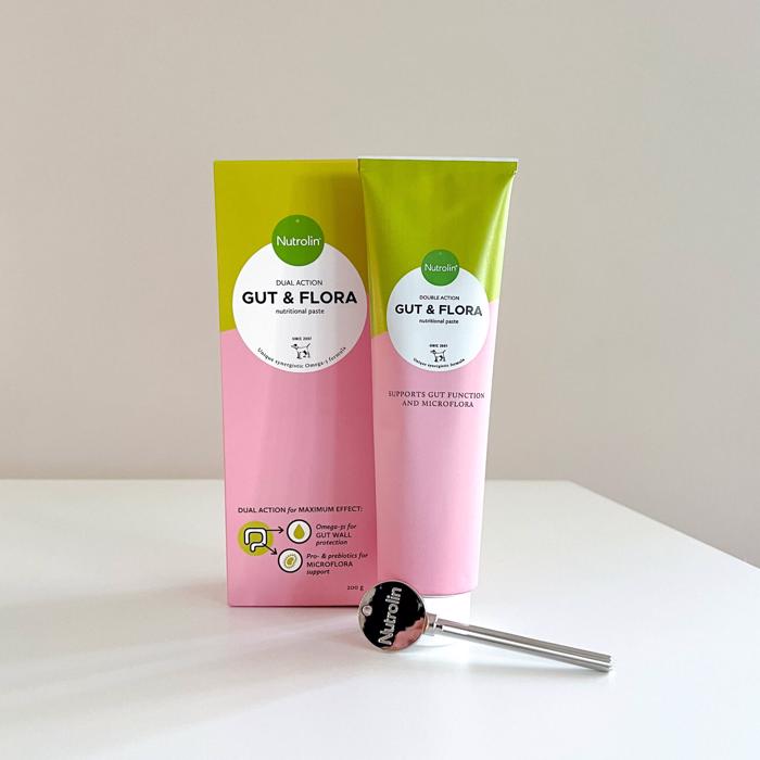 Nutrolin Gut & Flora Fodertillskott i tub Stöder tarmen 200g