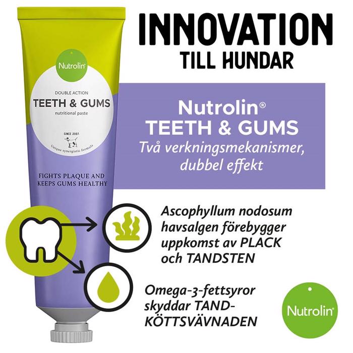 Nutrolin Teeth & Gums Kosttillskott i Tub Stödjer Tänder och Mun 200g