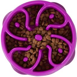 Outward Hound Fun Feeder Beat Bowl Medium Mini Eat Labyrint Lila