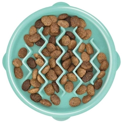 Outward Hound Fun Feeder Slo Bowl Small Tiny Eat Maze Mint