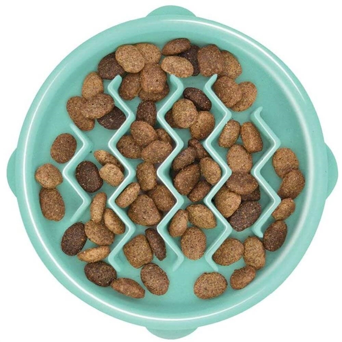 Outward Hound Fun Feeder Slo Bowl Small Tiny Eat Maze Mint