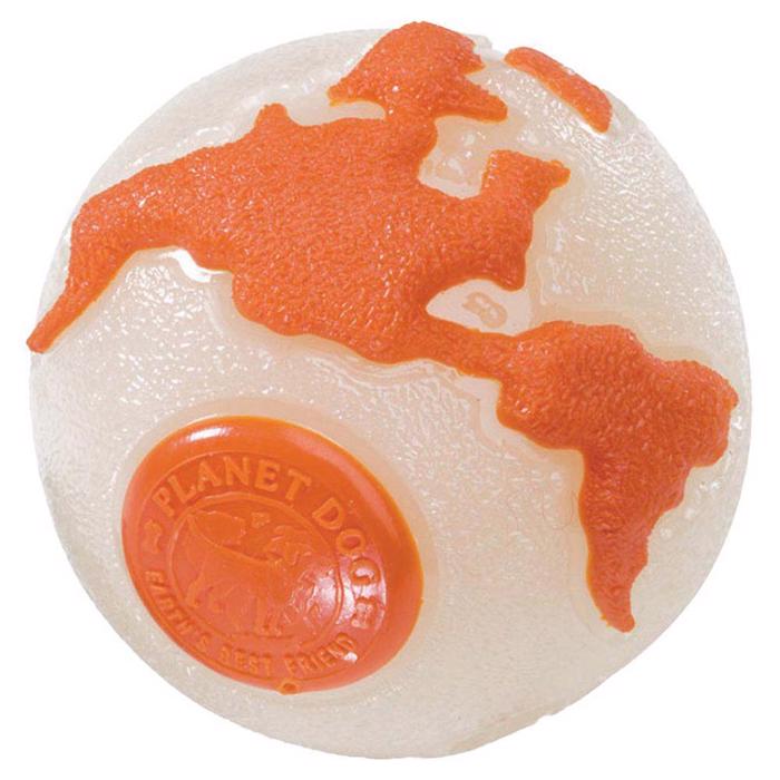 Planet Dog Orbeeball Planet Ball För Hunden Vit & Orange