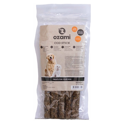 Ozami Cod Stick 100% Naturligt Torkade Torskstänger 100g